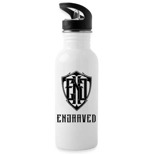 ENGRAVED Water Bottle - white