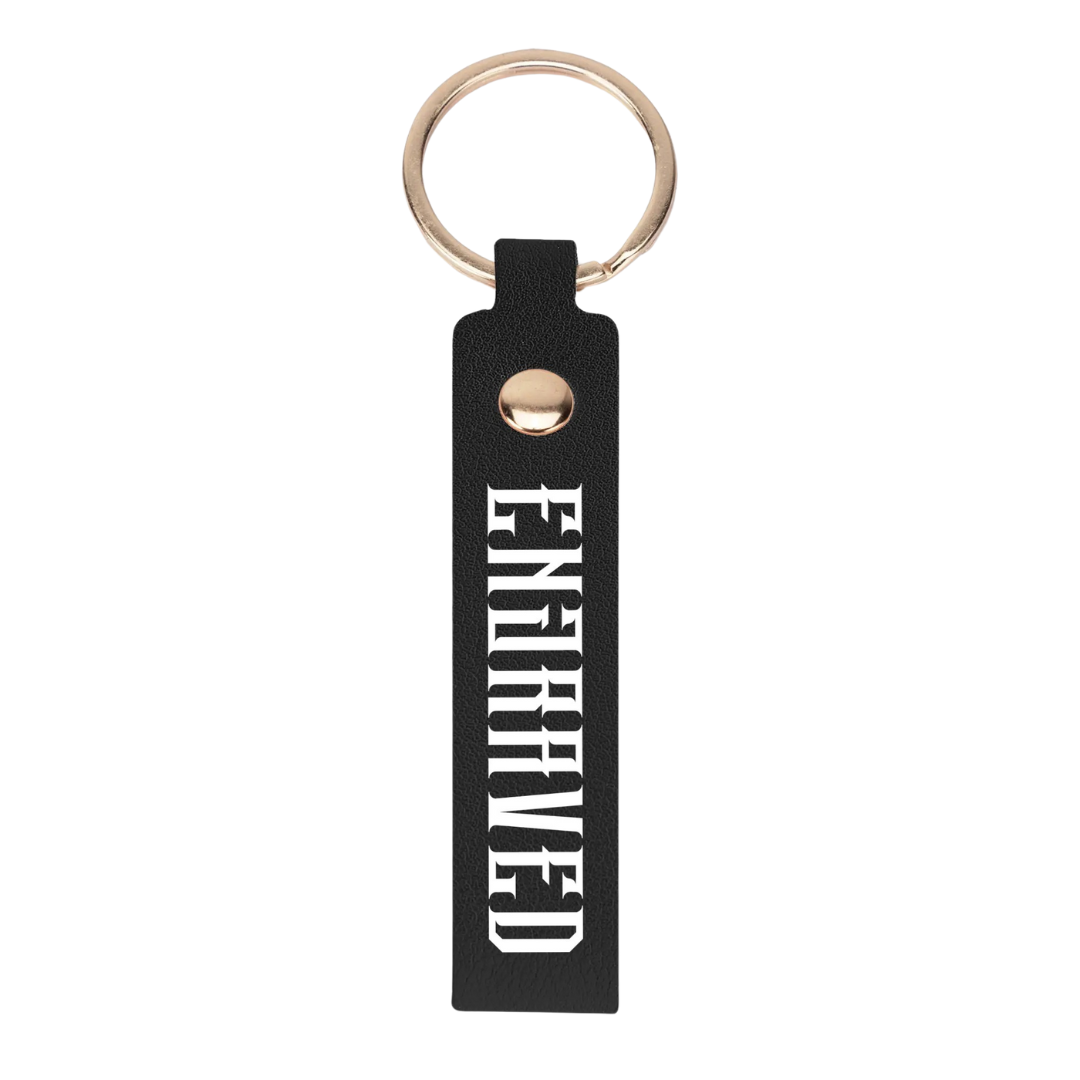 ENGRAVED Leather Keychain