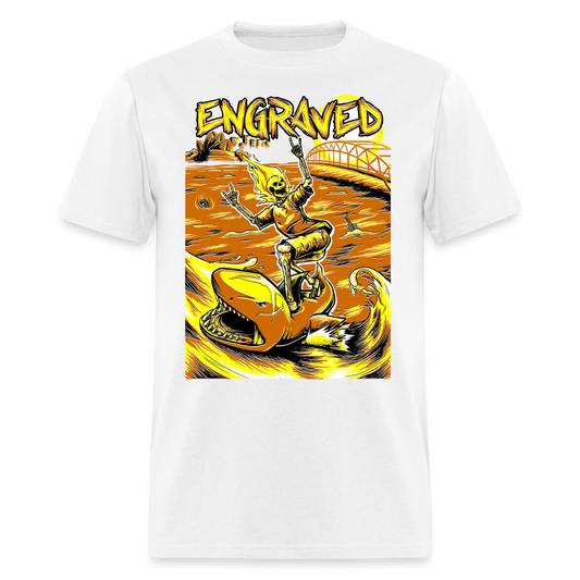 ENGRAVED Skeleton Surfer - white