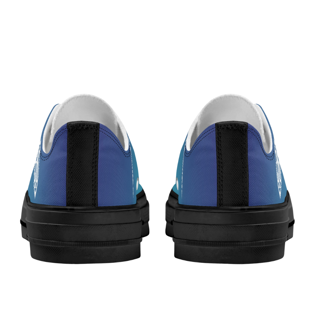 ENGRAVED Ocean Blue Low Top Sneakers