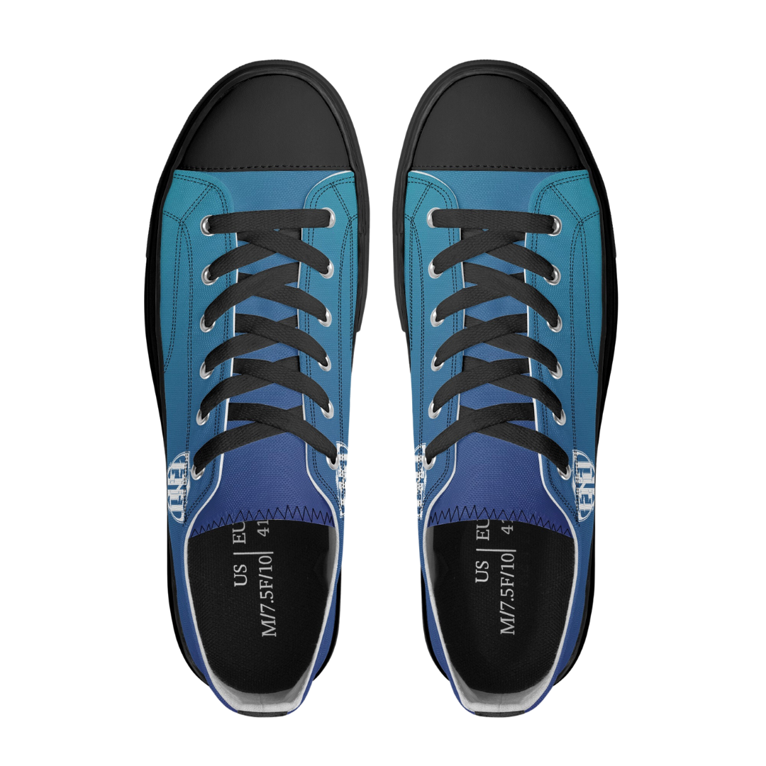 ENGRAVED Ocean Blue Low Top Sneakers