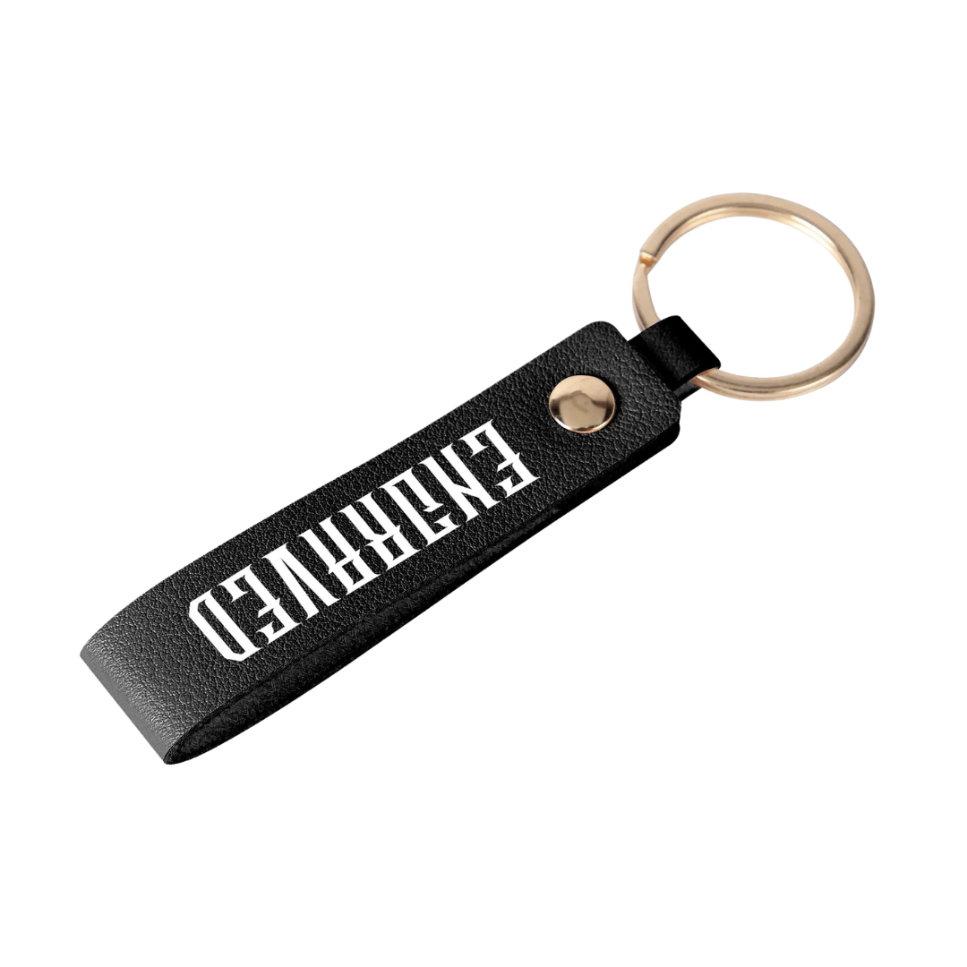 ENGRAVED Leather Keychain